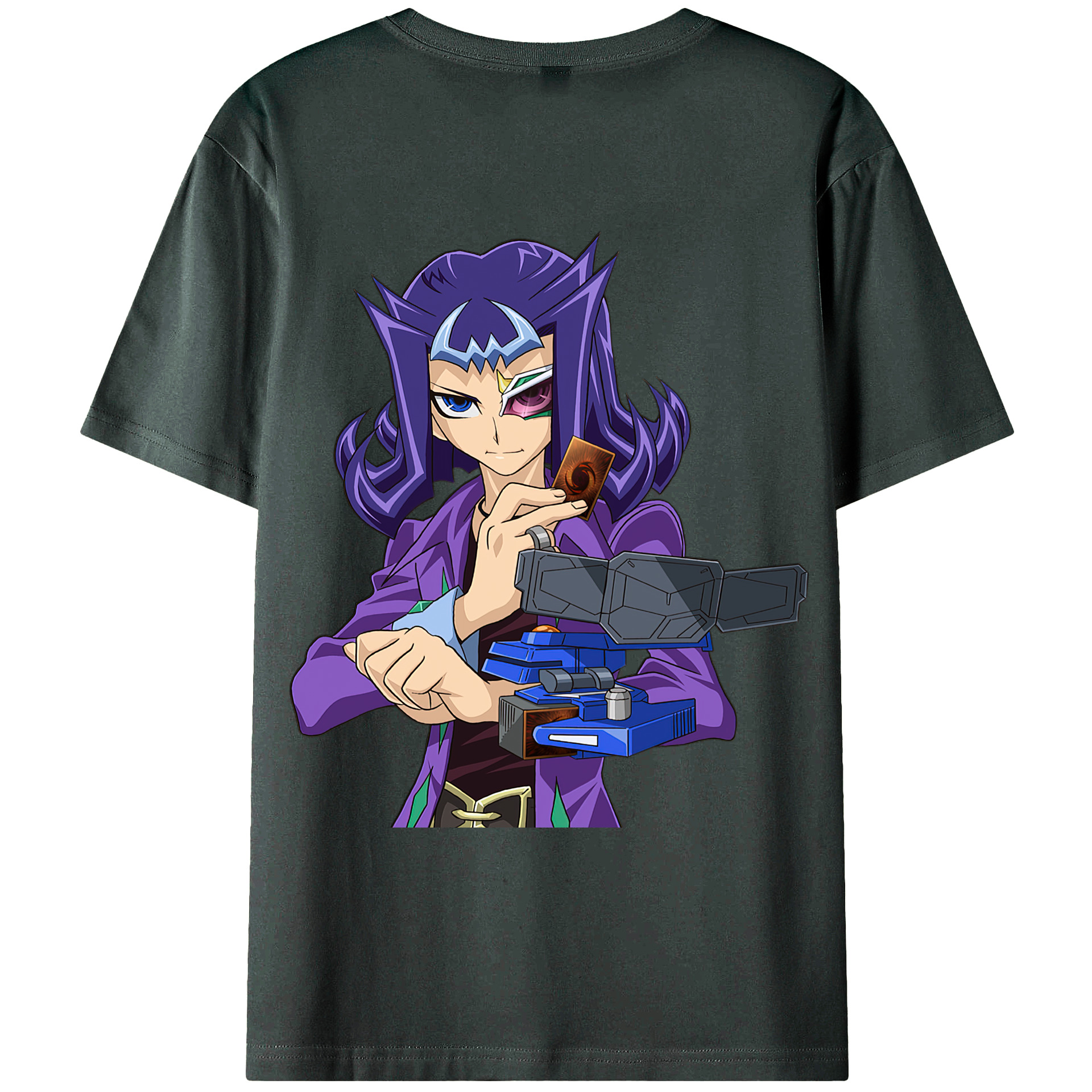 （画像用） 遊☆戯☆王 Yu-Gi-Oh! 綿100％ メンズ半袖Tシャツ（バックプリント） 通気性